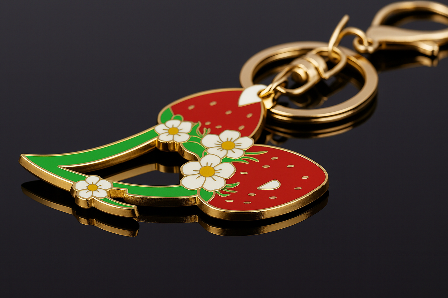 Strawberry Defense Keychain