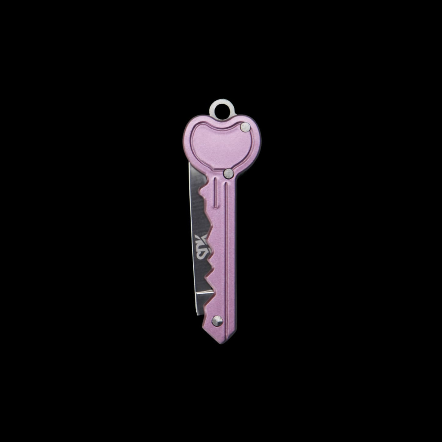 SDK Heart Key Knife Pink (stainless steel heart-shaped flip knife)