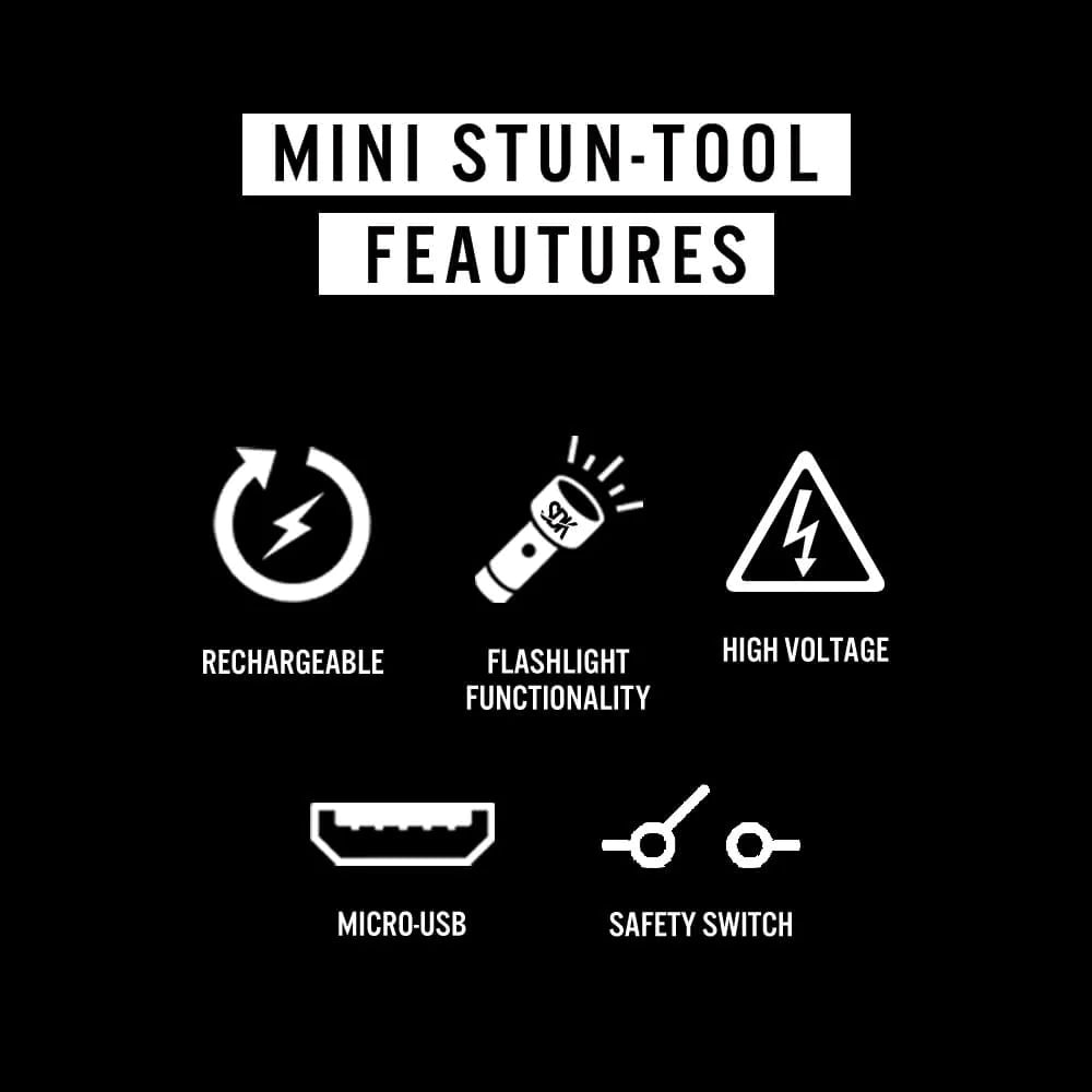 Guide for mini stungun Compact rechargeable mini stunner for personal self-defense with built-in flashlight