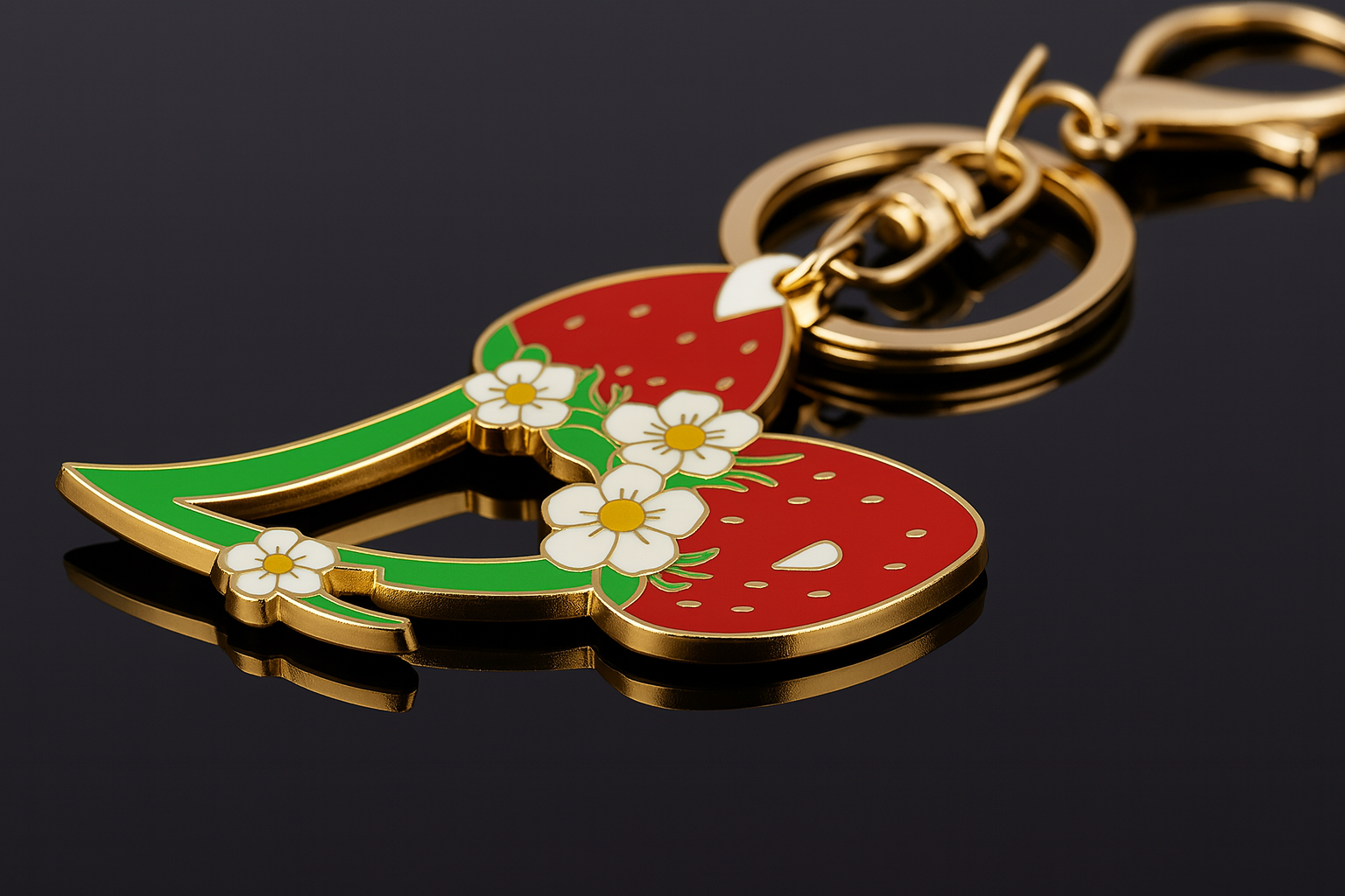 STRAWBERRY DEFENSE KEYCHAIN