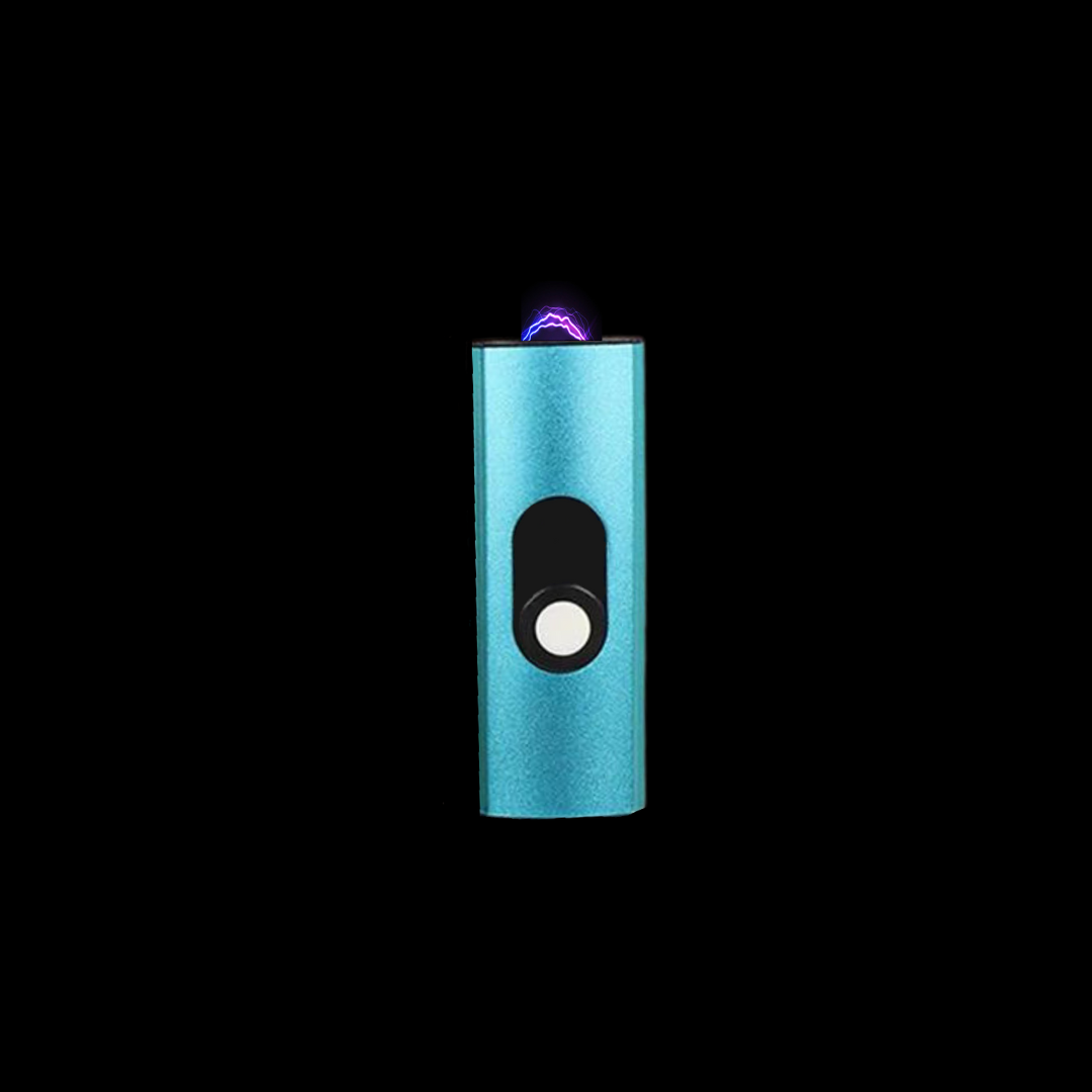 Blue compact rechargeable mini stunner for personal self-defense with built-in flashlight