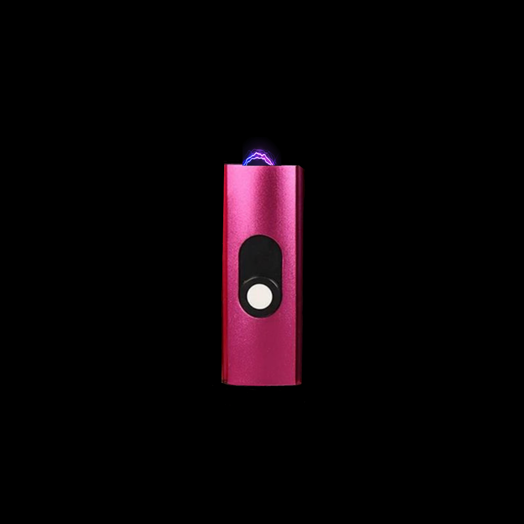 Pink compact rechargeable mini stunner for personal self-defense with built-in flashlight