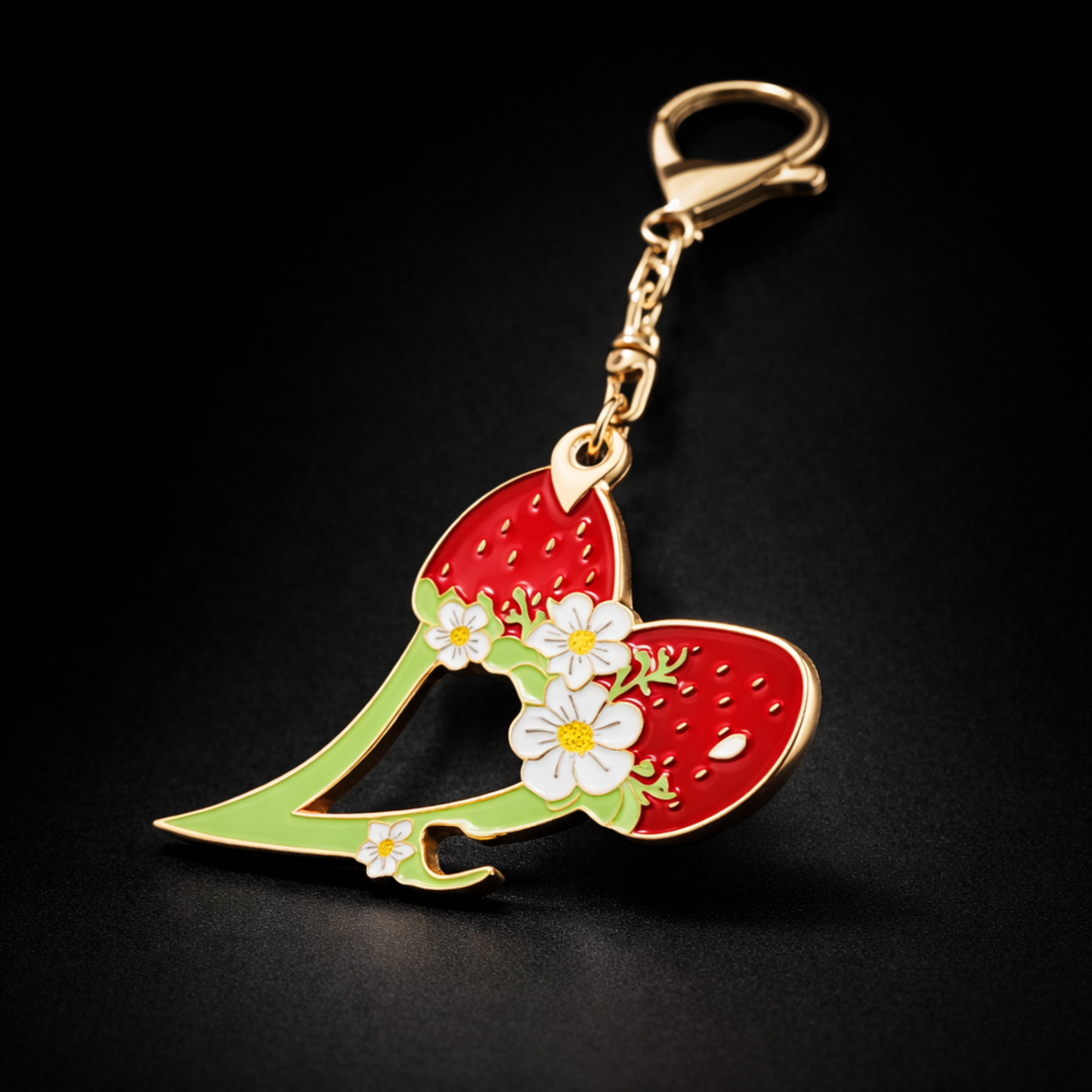 Strawberry Safety Keychain