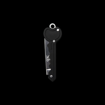 SDK Heart Key Knife Black (stainless steel heart-shaped flip knife)