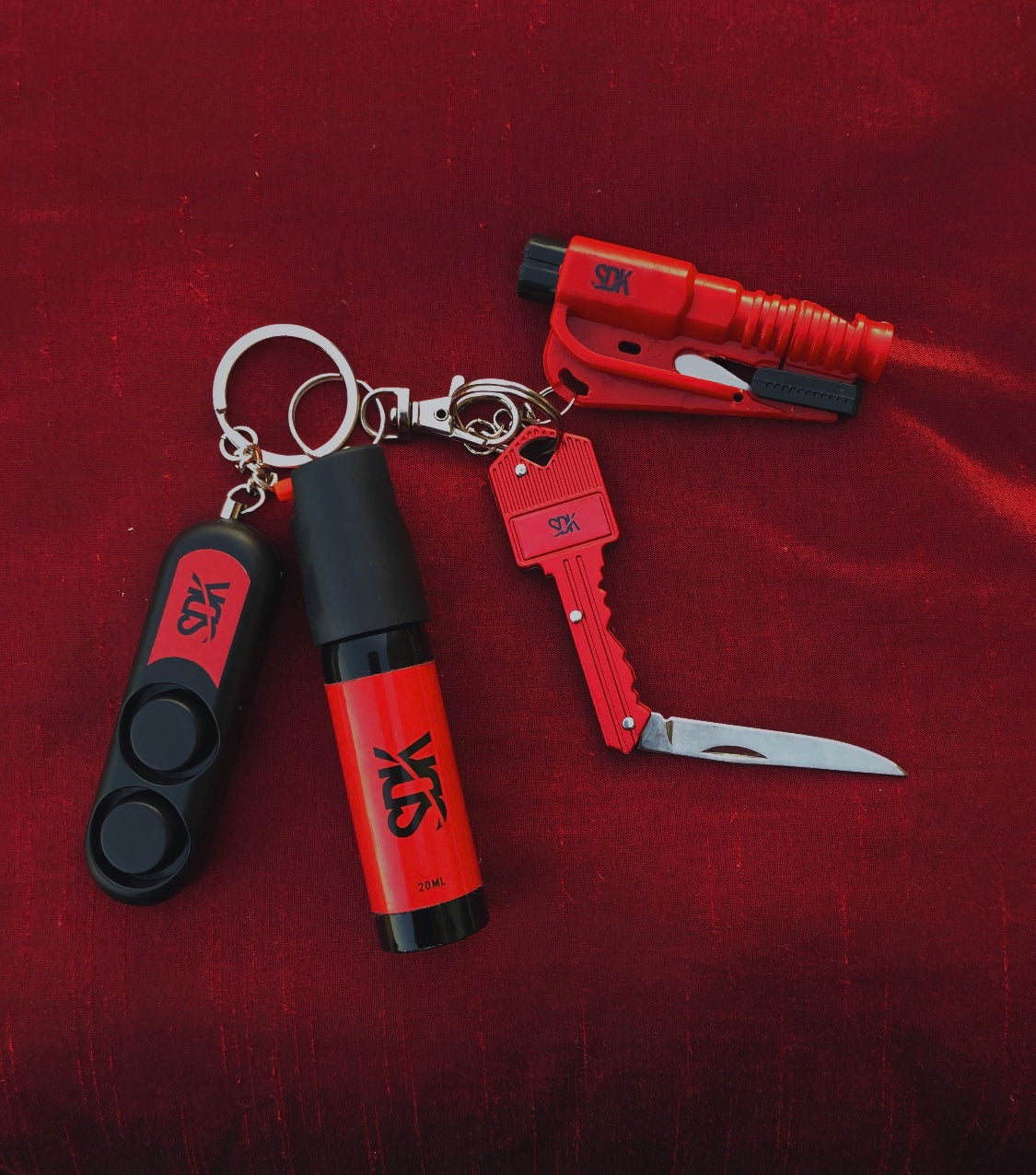 SELF DEFENSE KIT - RED – Self Defense Keychains