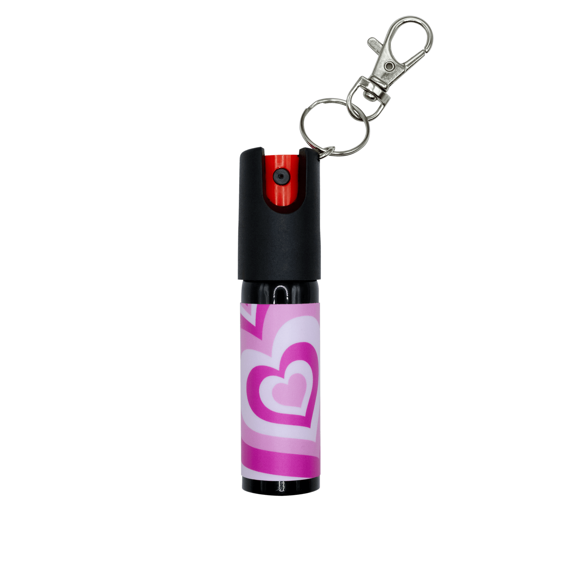 SDK Pepper Spray Pink Hearts (20ml compact Pepper Spray with keychain attachment)